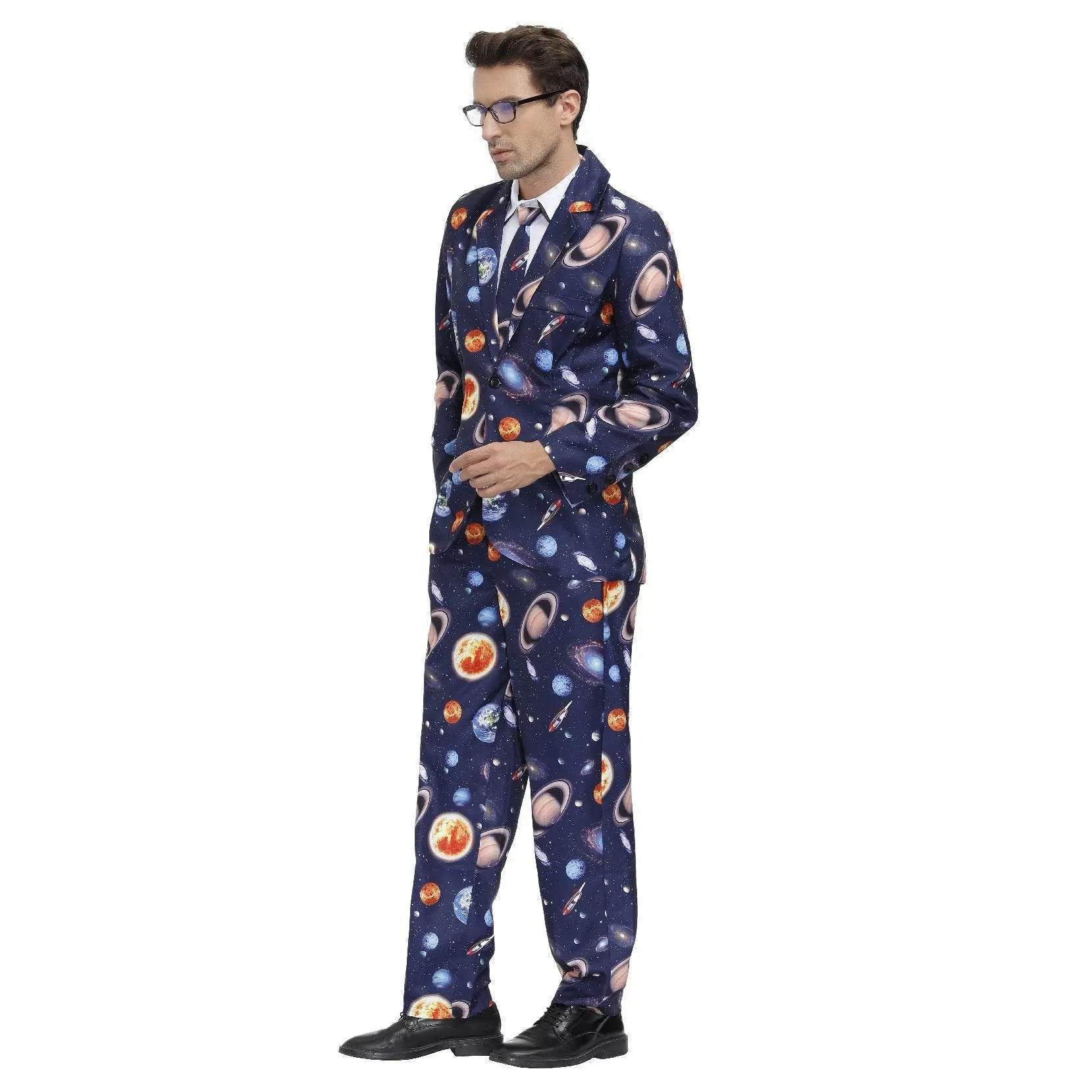 1980s Love Flower Print Suit 80s Costumes Cosplay Party Carnival - zzcosplay