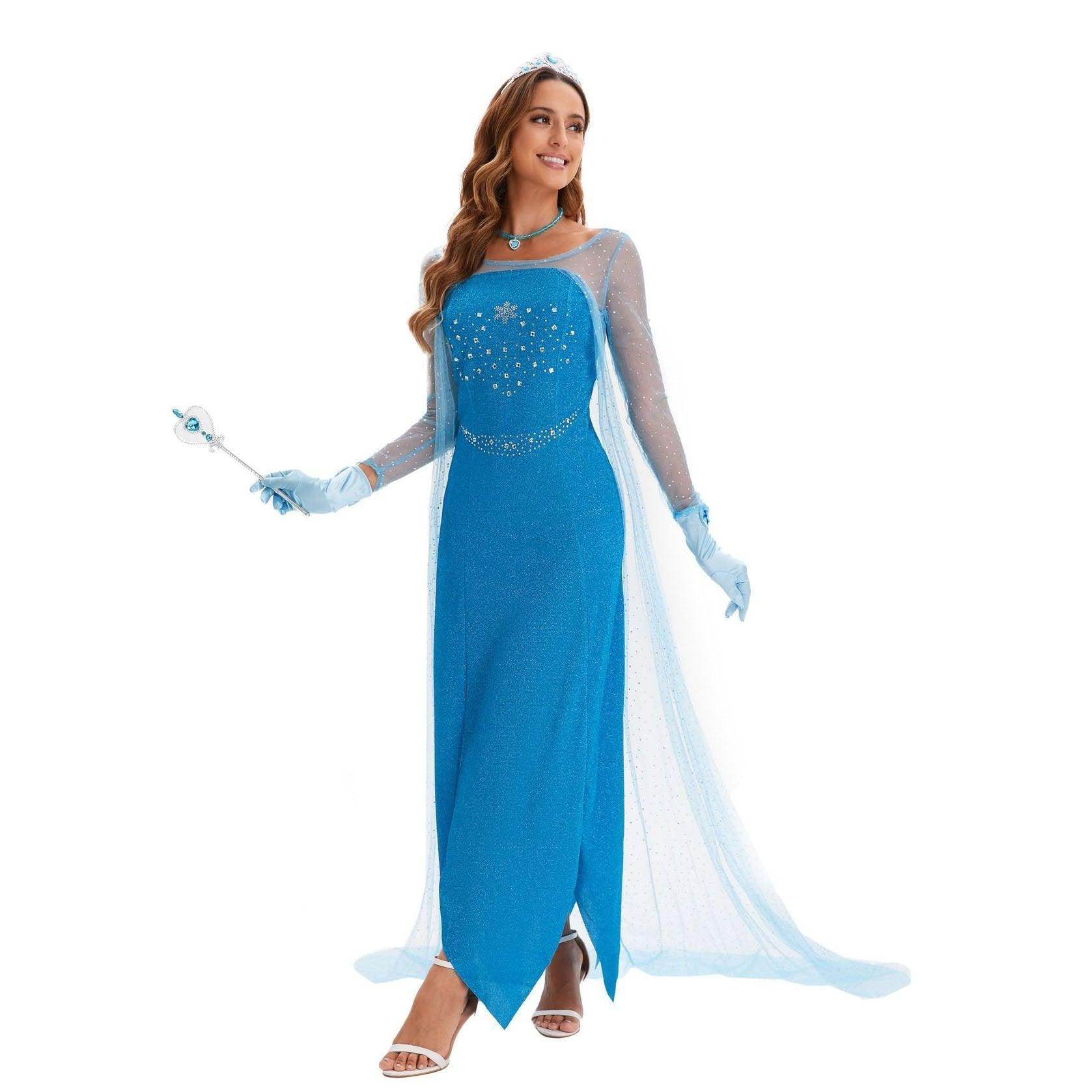 2024 New Elsa Frozen Queen Costume Carnival Cosplay Suit - zzcosplay