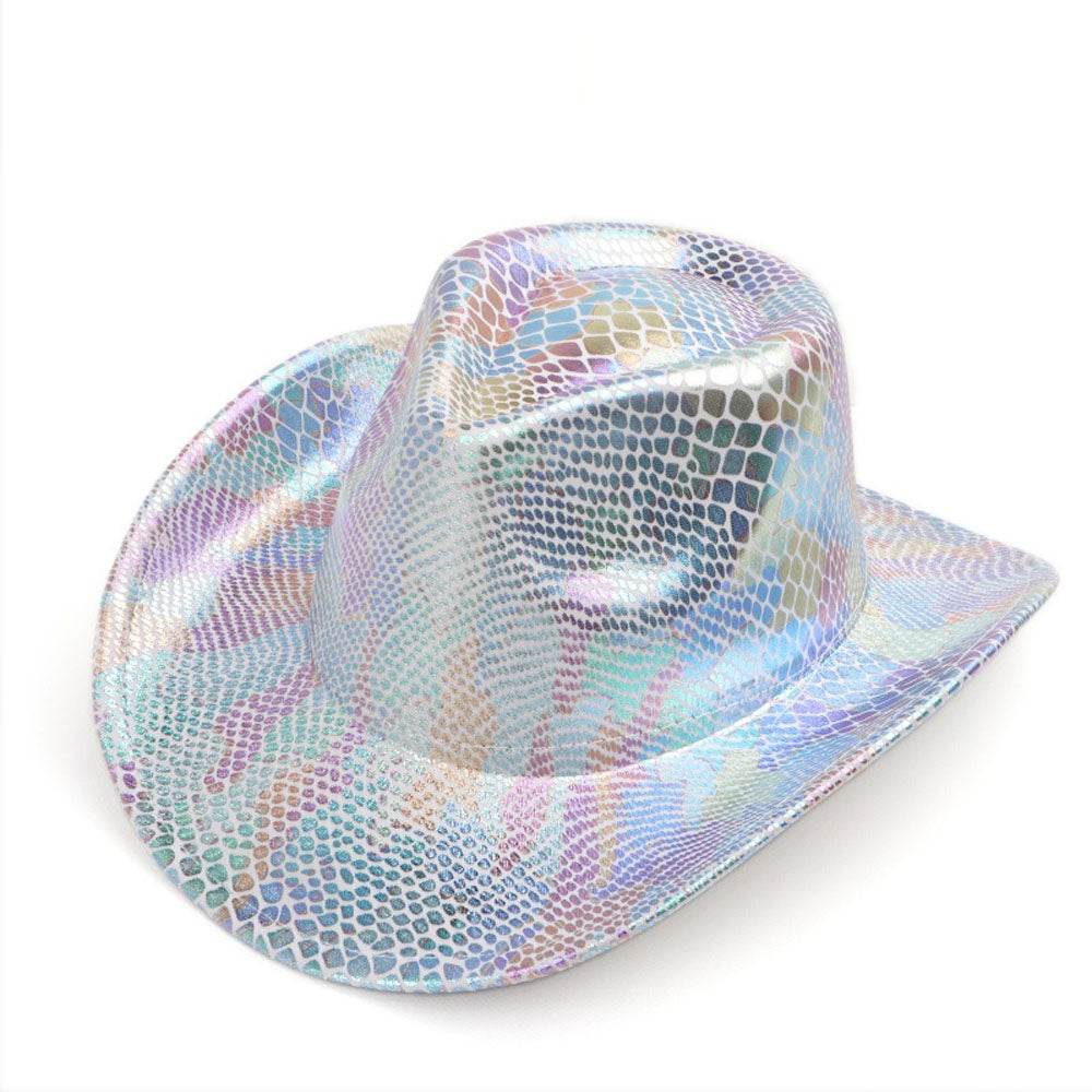 Western cowboy hat men's retro sequined Party dance - zzcosplay