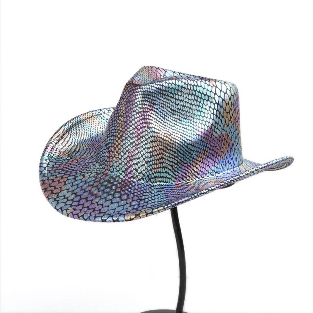 Western cowboy hat men's retro sequined Party dance - zzcosplay