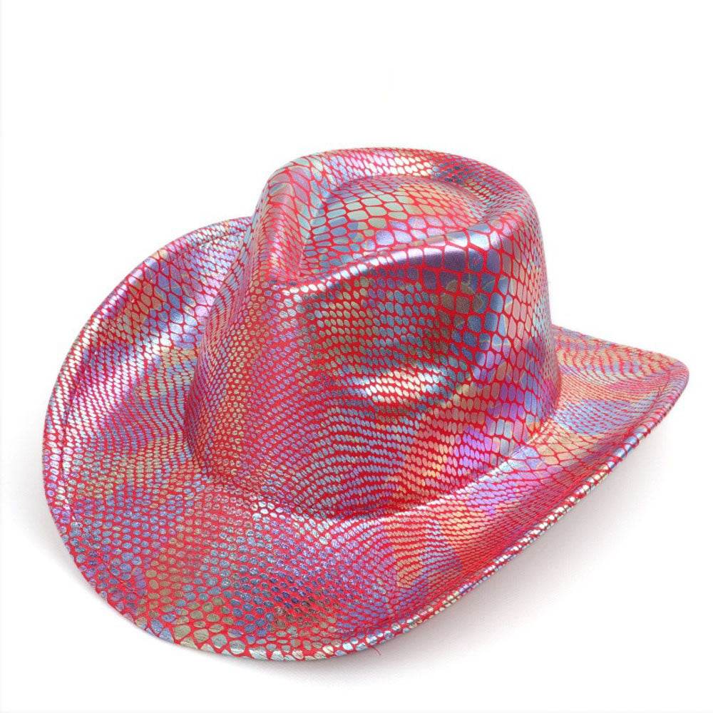 Western cowboy hat men's retro sequined Party dance - zzcosplay