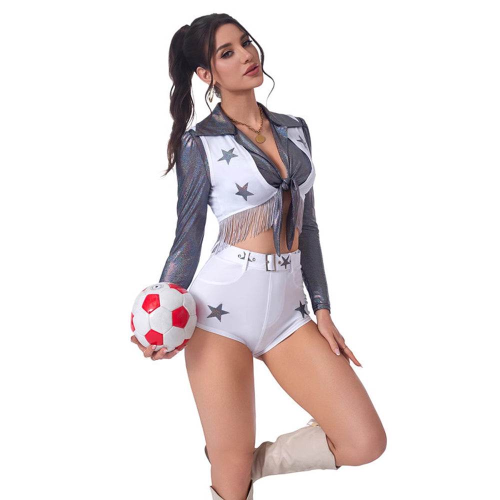Dallas Cowboy Cheerleader Football Star Costume For Women Halloween - zzcosplay