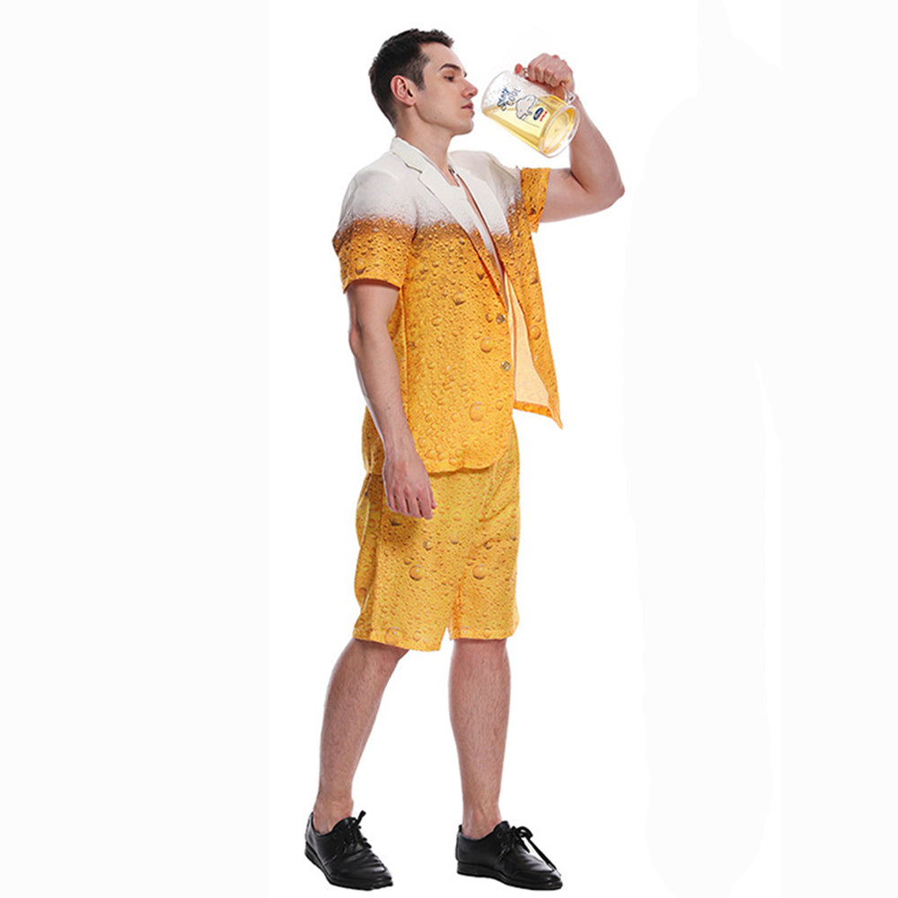 Beer Costume Funny Costume Oktoberfest Outfits Dress For Men Women Halloween Carnival - ZZCOSPLAY