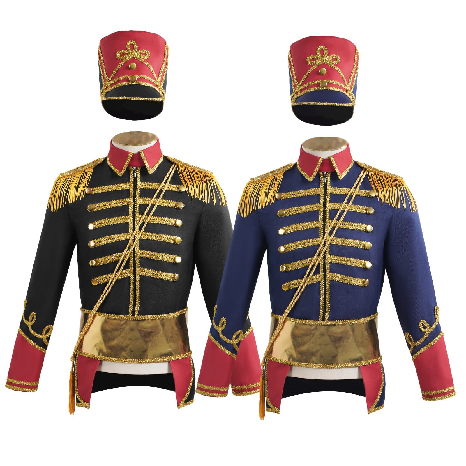 British Hussar Tunic Royal Prince Tailcoat Drummer Parade Costume Jacket Men Halloween - ZZCOSPLAY