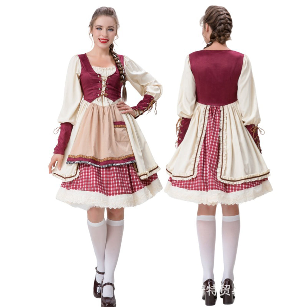 Little Red Riding Hood Halloween Dress Costume Maid Stage Suit - ZZCOSPLAY