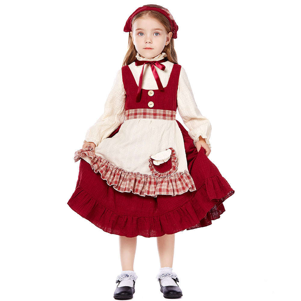 Kids The Little Match Girl Maid Oktoberfest Costume Dress Halloween - ZZCOSPLAY