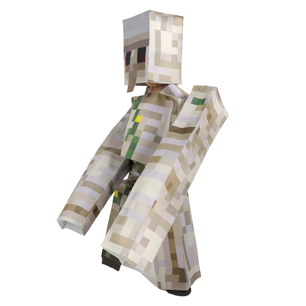 Minecraft Skeleton Kids Costume For Children Boy Girl Halloween - ZZCOSPLAY
