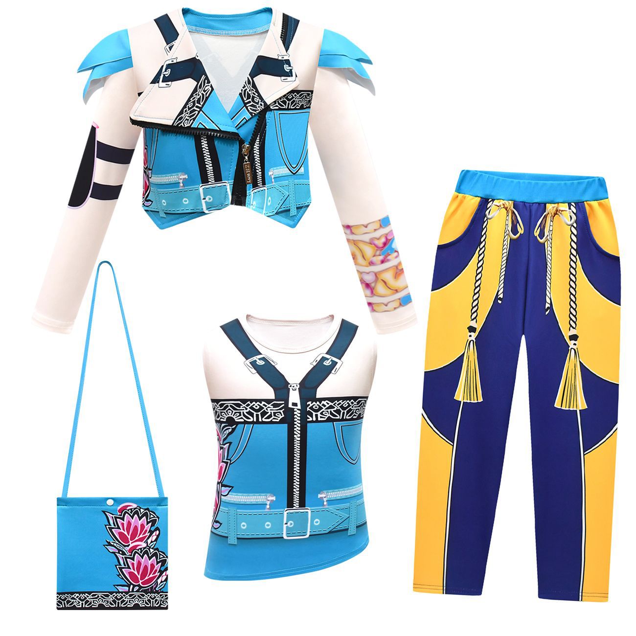 Kids KPop Demon Hunters Costume Girls Zoey Cosplay Fancy Dress Outfits - ZZCOSPLAY