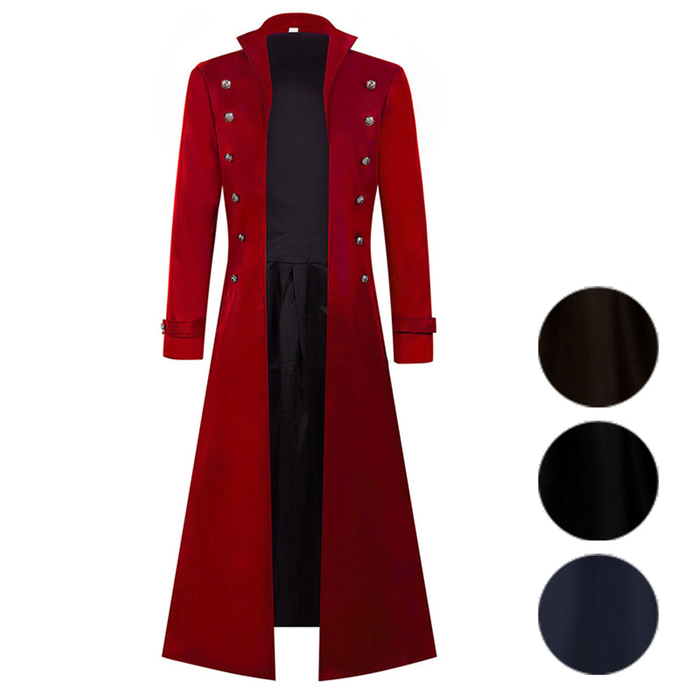 Medieval Steampunk Retro Gothic Costume Coat Trench Coat Victorian Uniform - ZZCOSPLAY