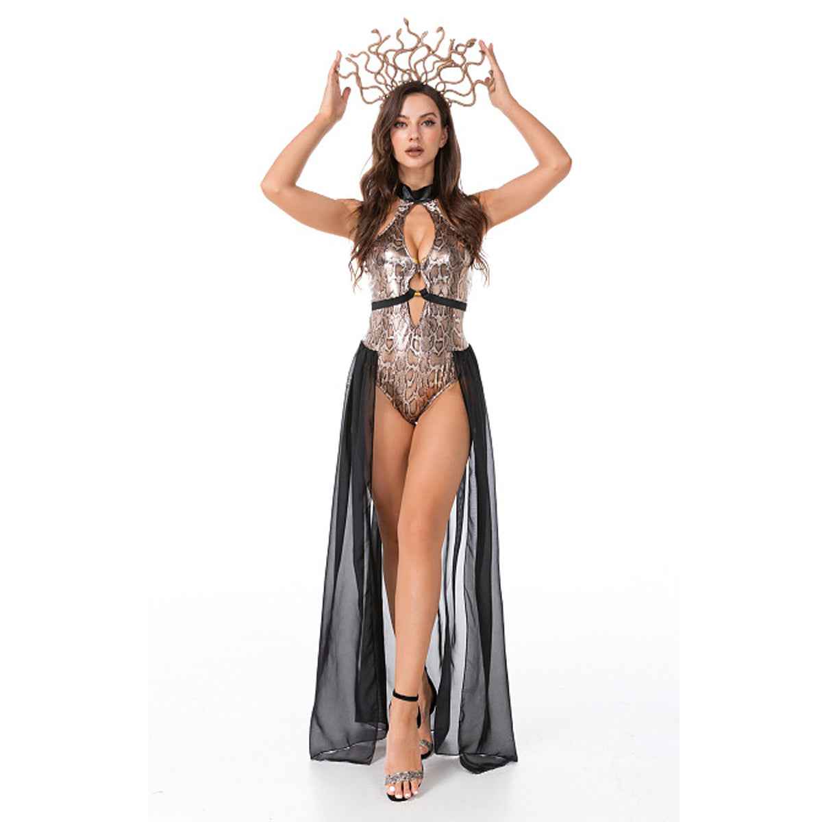 Silver Medusa Costume Ancient Greek Halloween