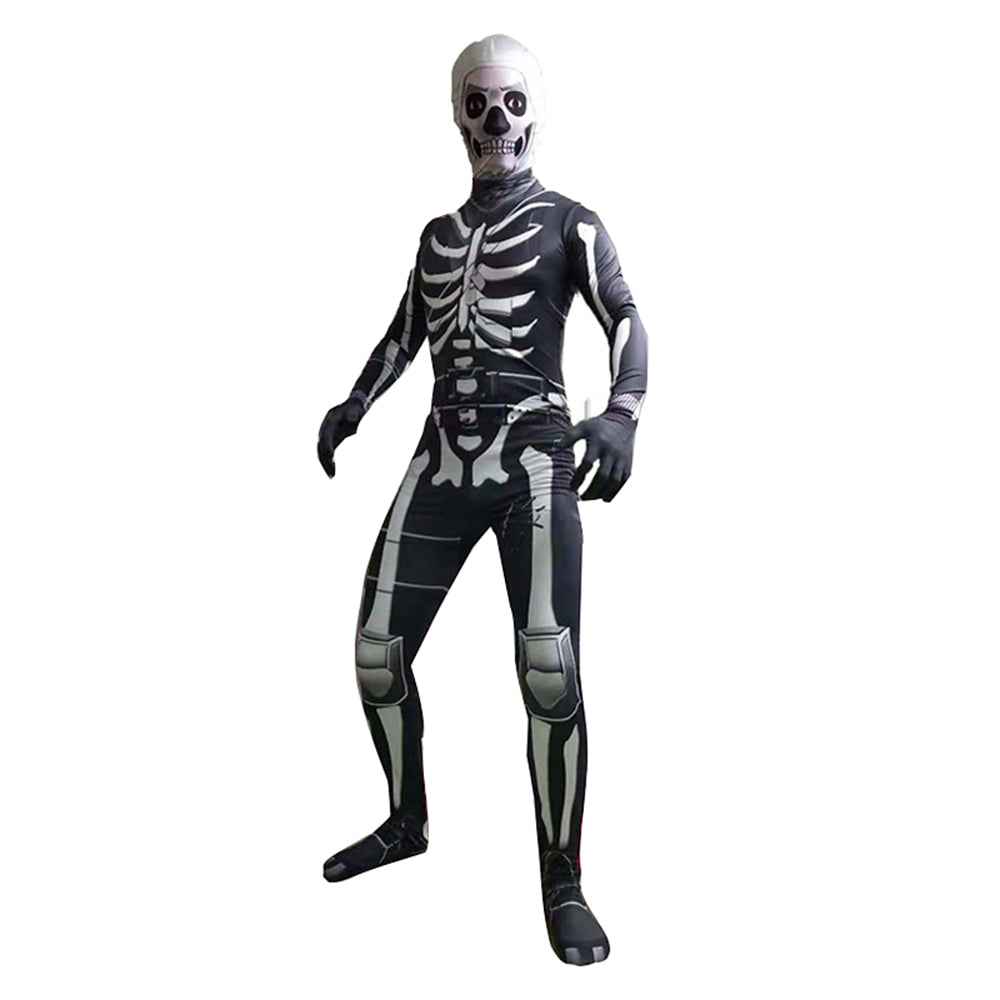Skull Skeleton Jumpsuit Outfits Cosplay Costume Party For Kids