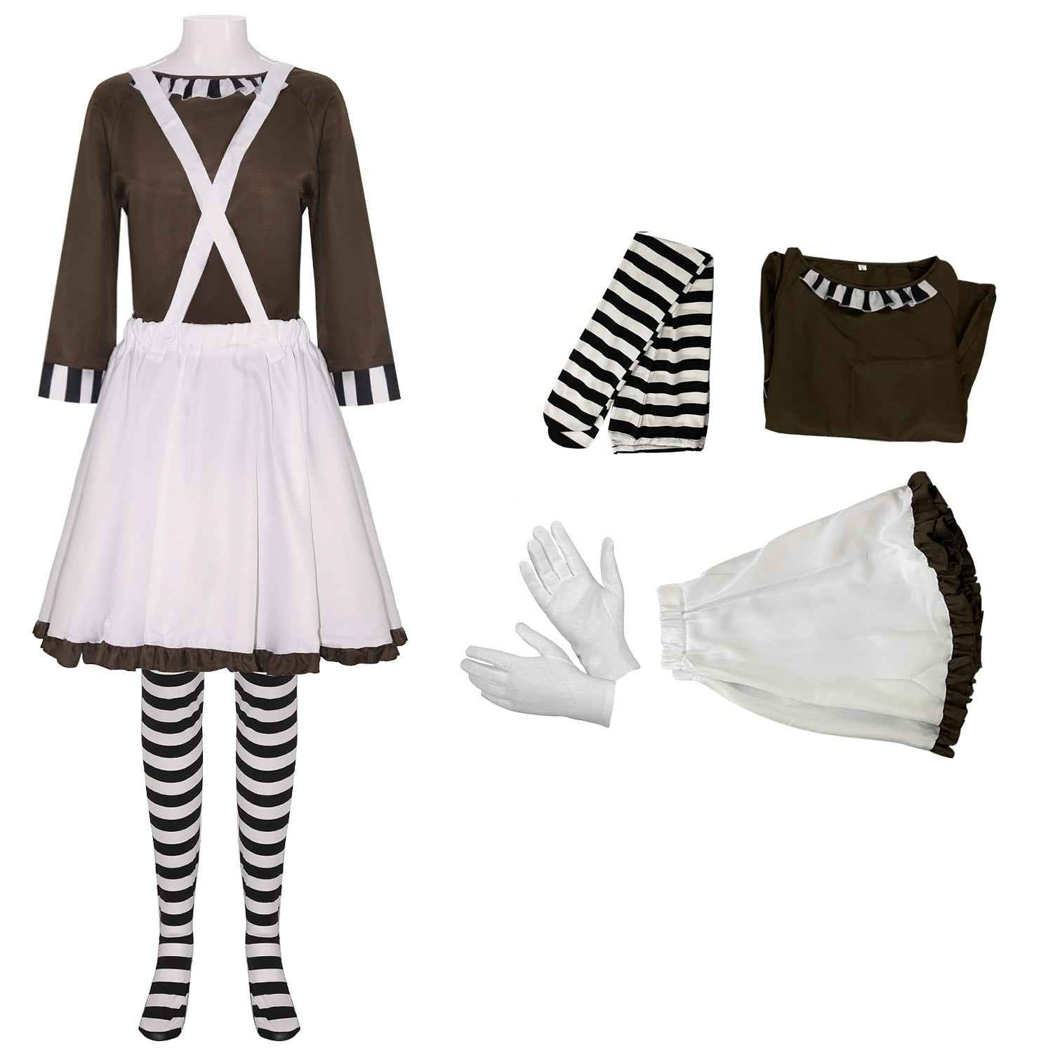 Charlie and the Chocolate Factory Clown Cosplay Costume Carnival Suit