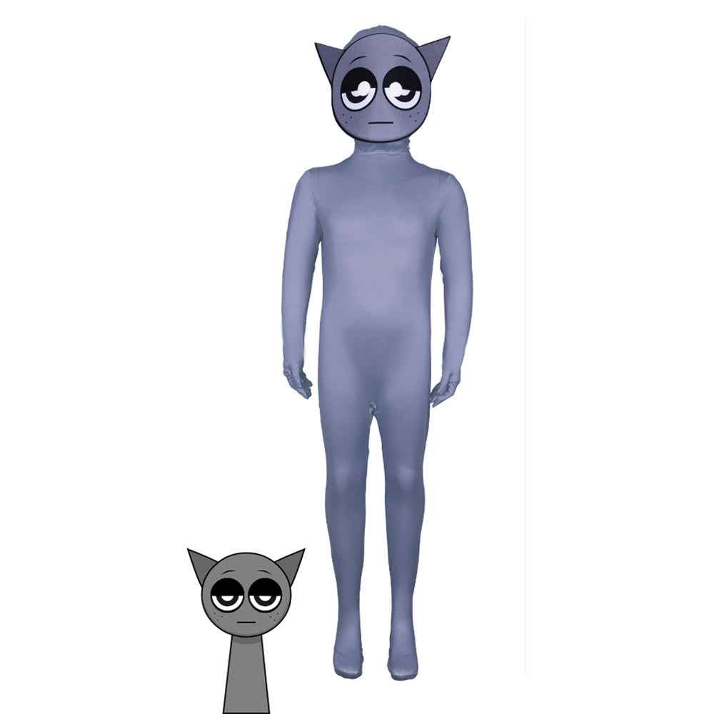 Sprunki Incredibox Costume Jumpsuit Bodysuit Halloween Kids Adult