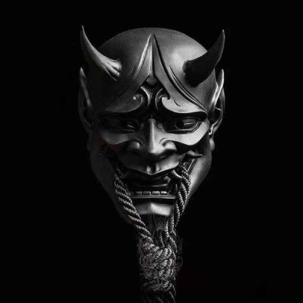 Oni mask Red Black Japanese Hannya Cosplay Halloween
