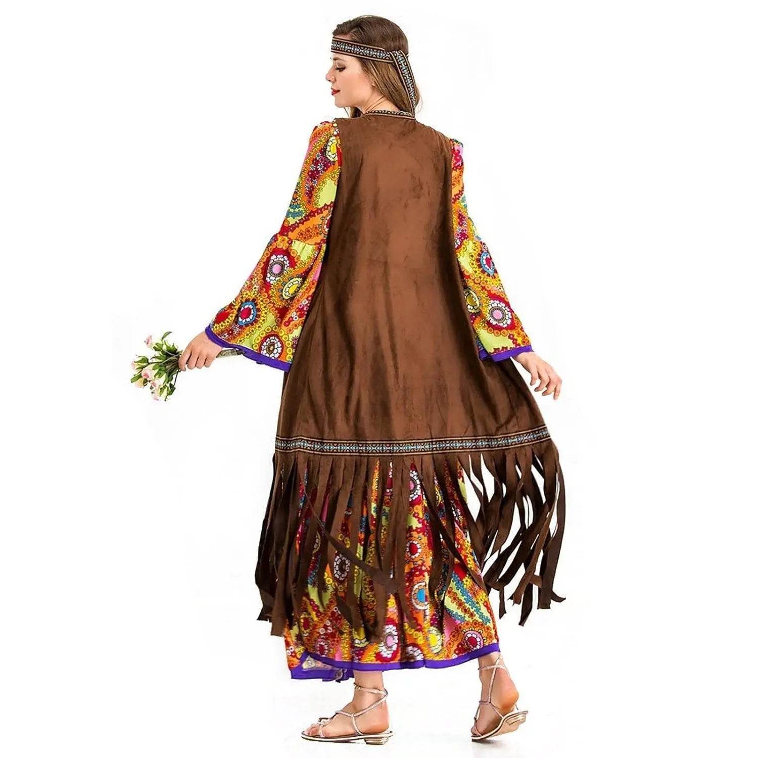 60-70s Retro Disco Hippie Halloween Costume Carnival Ballroom Performance Costume - zzcosplay