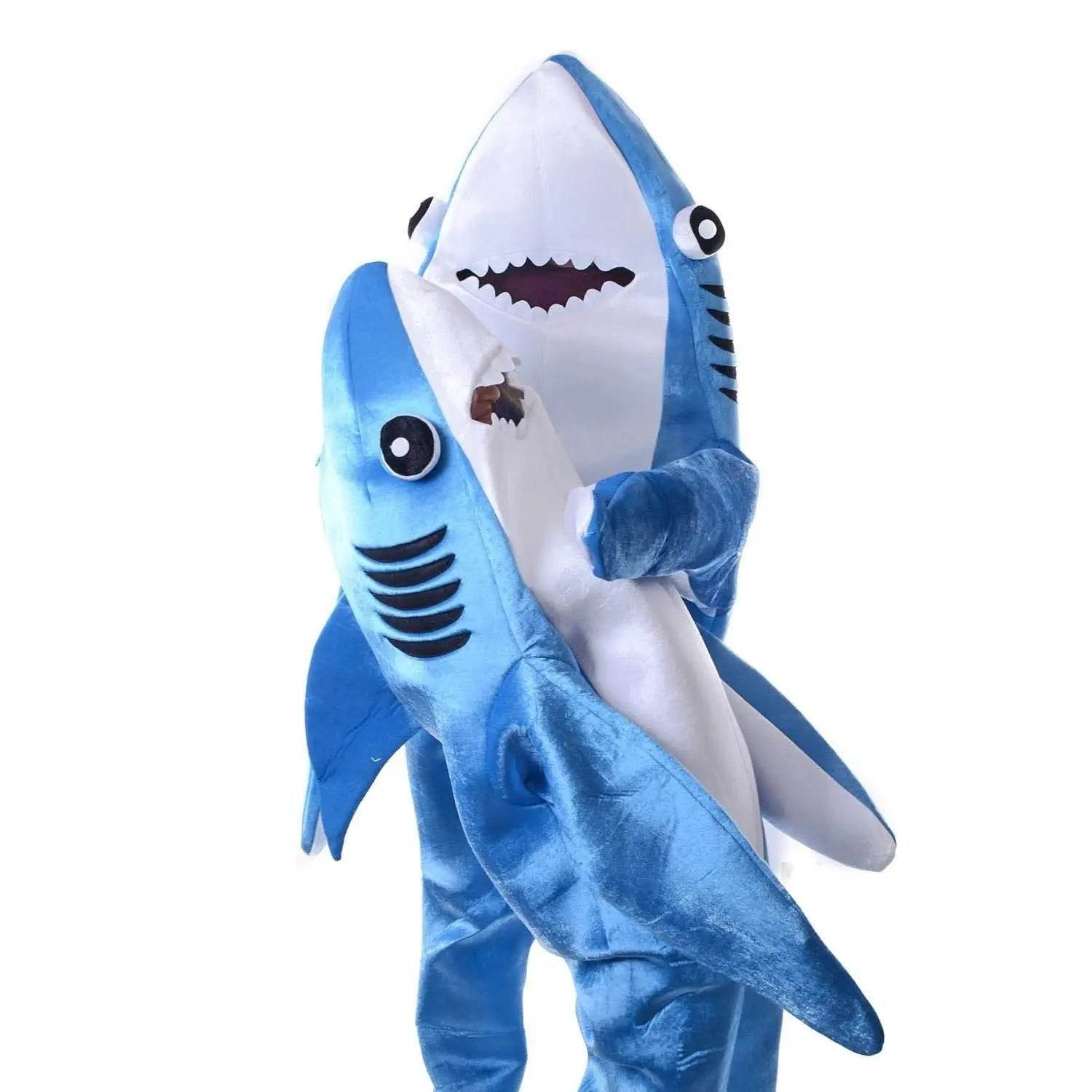 Adult Animal Shark Costumes Funny Fleece Onesie Outfit Jumpsuit Halloween - zzcosplay