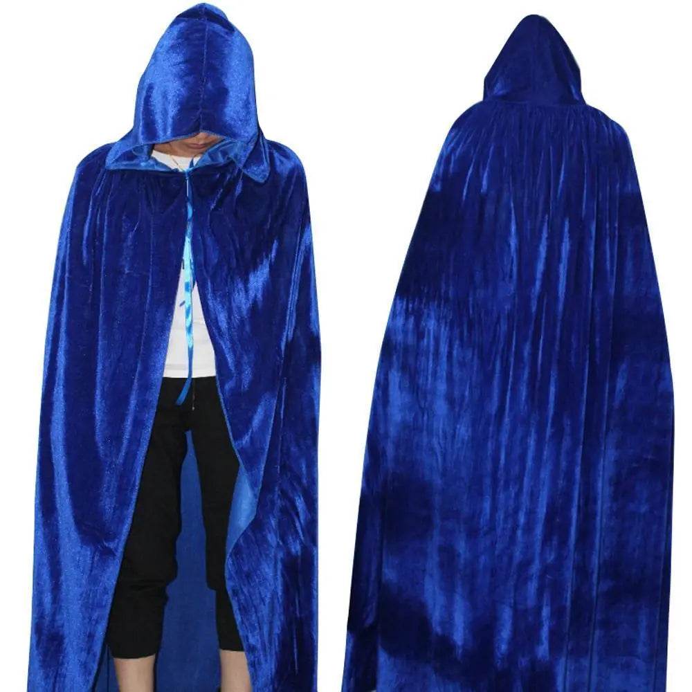 Adult Unisex Hooded Robe Long Cloak Cape Halloween Costume - zzcosplay