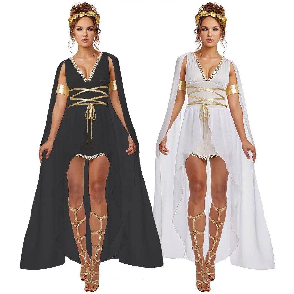 Ancient Greek Goddess Cleopatra Athena Cosplay Costume Medieval Dress - zzcosplay