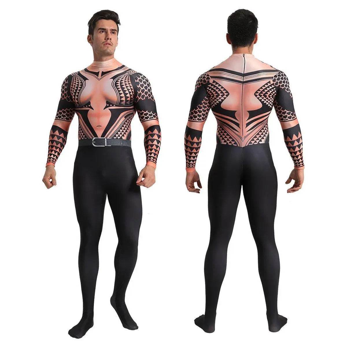 Aquaman Arthur Halloween Fancy Family Cosplay Costume Zentai Jumpsuit - zzcosplay