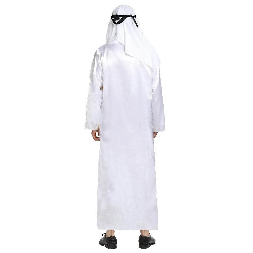 Arab sheik Prince masquerade male pure white Middle East Dubai clothes - zzcosplay