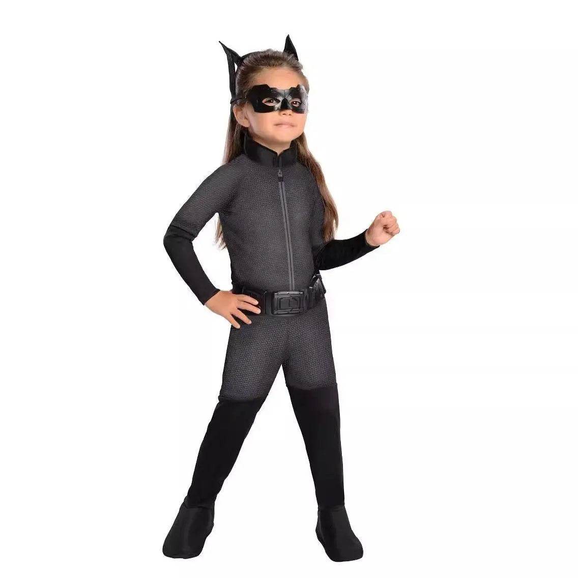 Children's Catwoman Costume Dark Knight 4-piece set Kids - zzcosplay