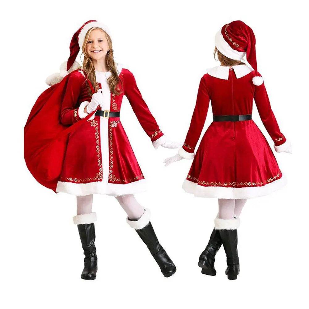 Children's Christmas Costumes Boys and Girls Santa Claus Costumes - zzcosplay