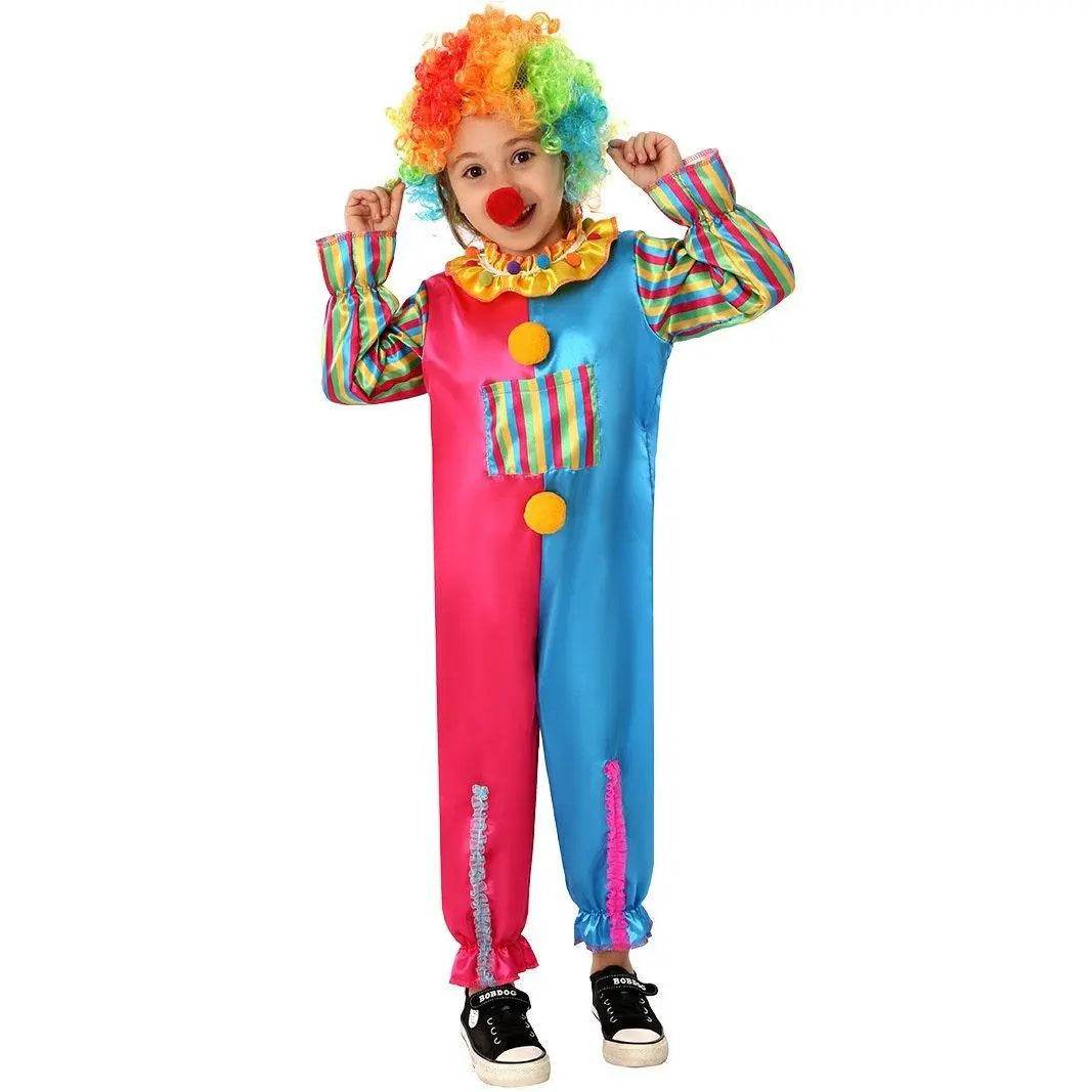 Children's Clown Costume Jumpsuit Carnival Cosplay Halloween and Stage Performance Outfit - zzcosplay