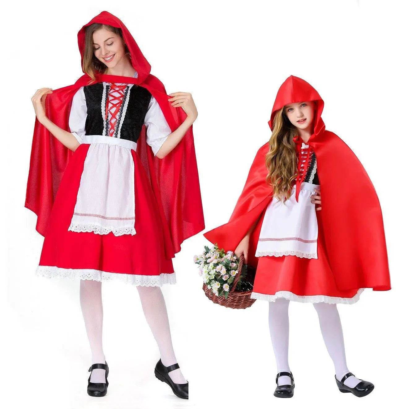 Children's Day Halloween kindergarten Little Red Riding Hood show costume family performance - zzcosplay