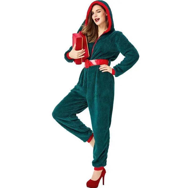 Christmas Family Matching Costume Onesies Hooded Pajamas Jumpsuit - zzcosplay
