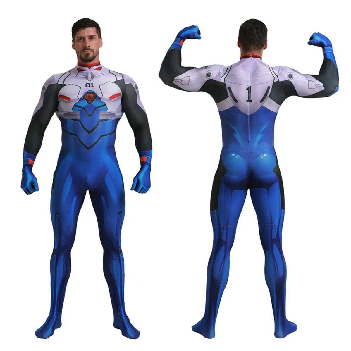 EVA Ikari Shinji Siamese Halloween Cosplay Costume Zentai Jumpsuit - zzcosplay