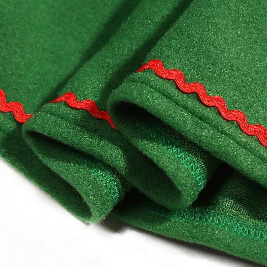 Elf Costume for Girls Boy Kids Christmas Party Dress Outfit - zzcosplay