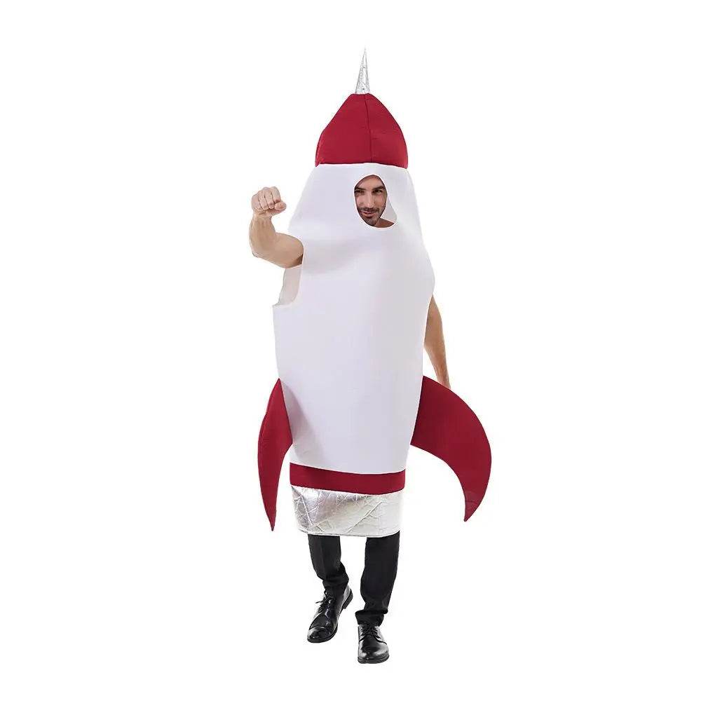 Fancy Dress Space Rocket Inflatable Costume Jumpsuit for Adults Outfit Halloween - zzcosplay