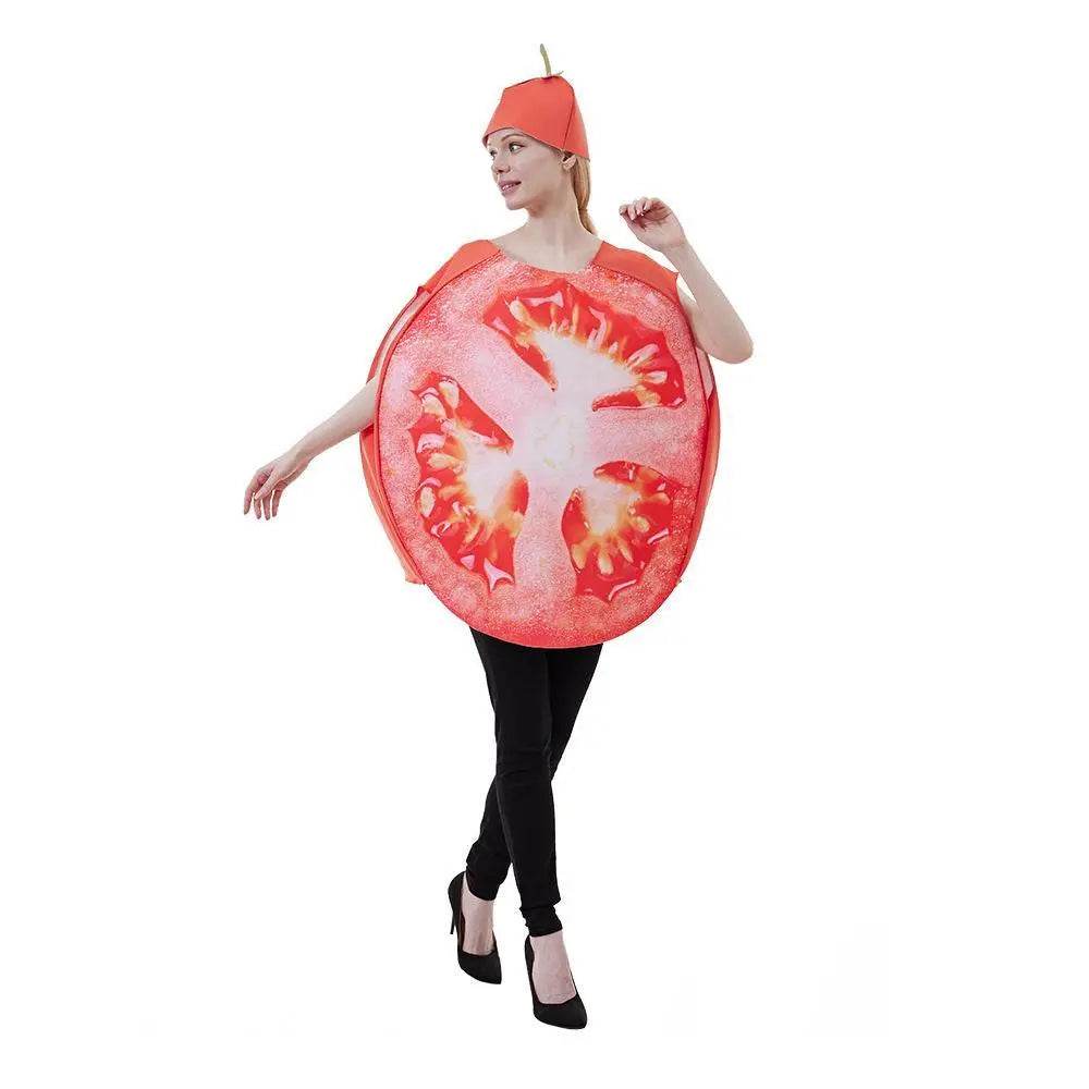 Fruit Sliced Vegetable Tomato women Halloween carnival costume for Adult - zzcosplay