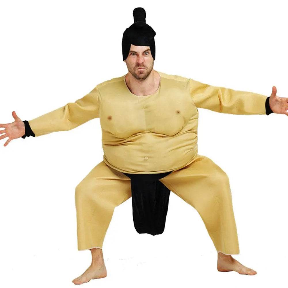 Funny Sumo Costume Halloween Party Cosplay Fat Wrestler Suit - zzcosplay