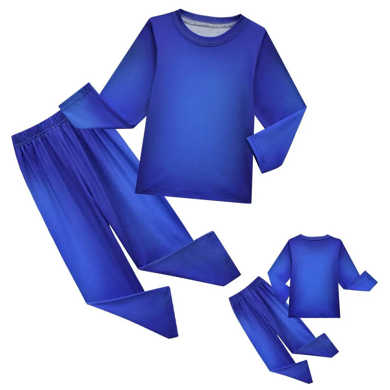 Game Roblox rainbow friends Costume Cosplay Blue Monster Pajamas set For Kids - zzcosplay