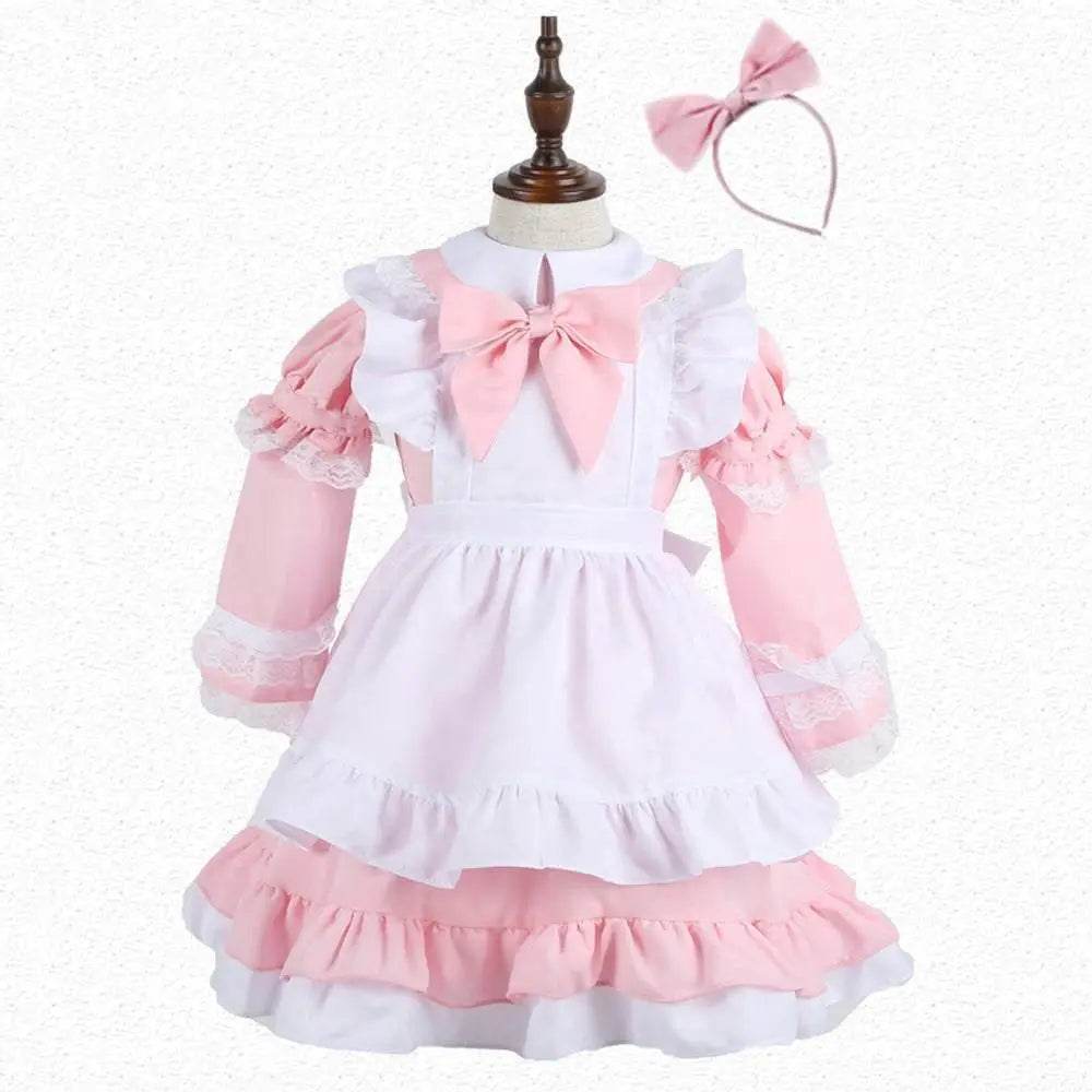 Halloween Alice Dress Girl's Princess Costume Maid Dress for kids - zzcosplay