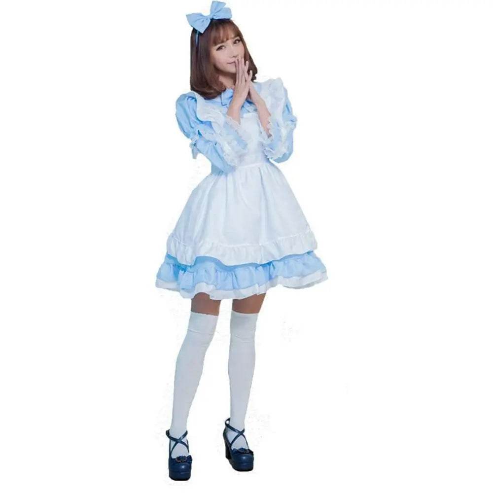 Halloween Alice Dress Girl's Princess Costume Maid Dress for kids - zzcosplay