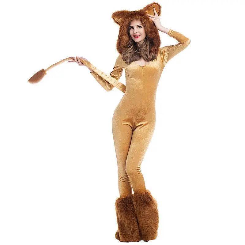 Halloween Animal Leo Lion Performance Cosplay Costume for Women - zzcosplay