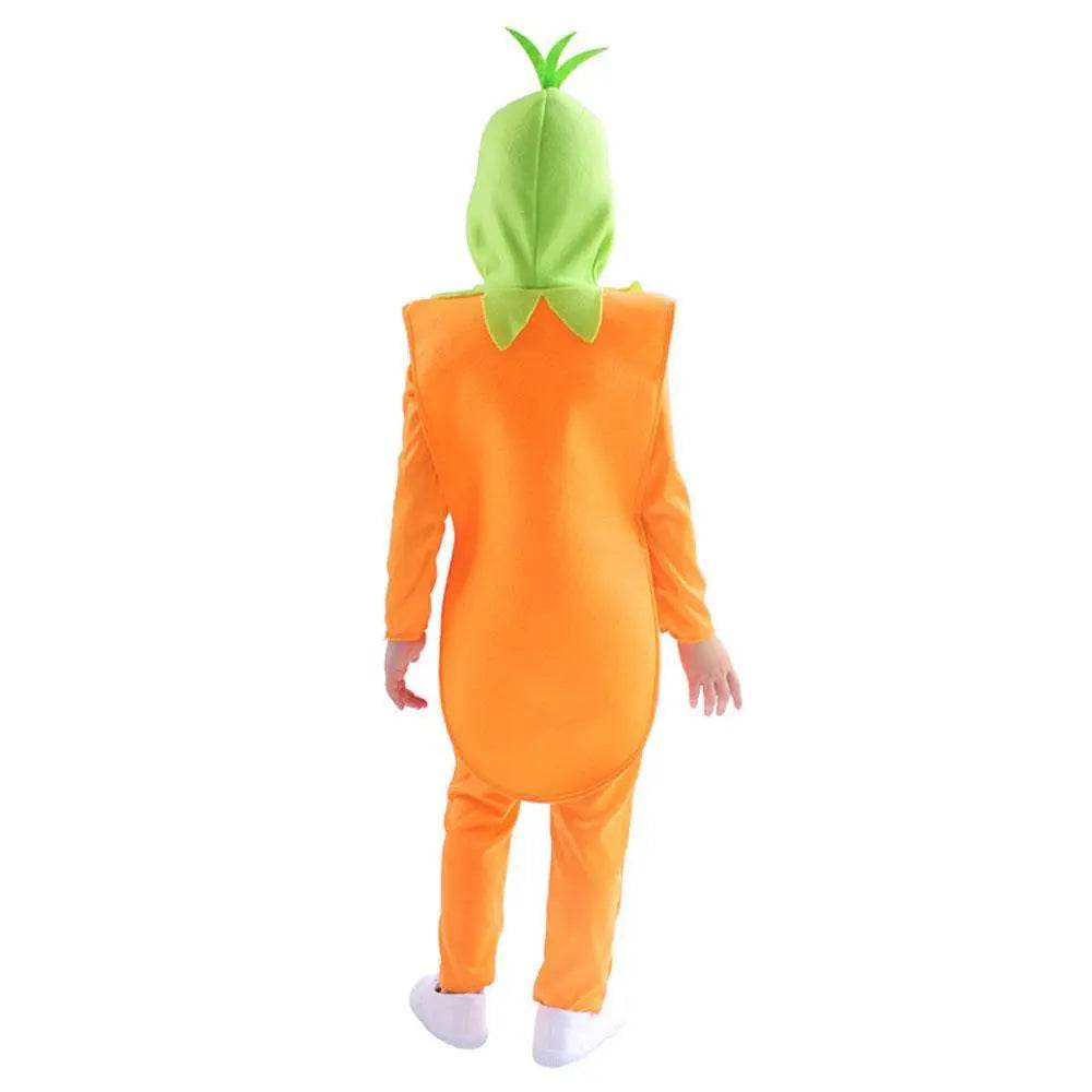 Halloween Carrot Cosplay Costumes Romper Onesie Cute Jumpsuit Outfit for Kids - zzcosplay