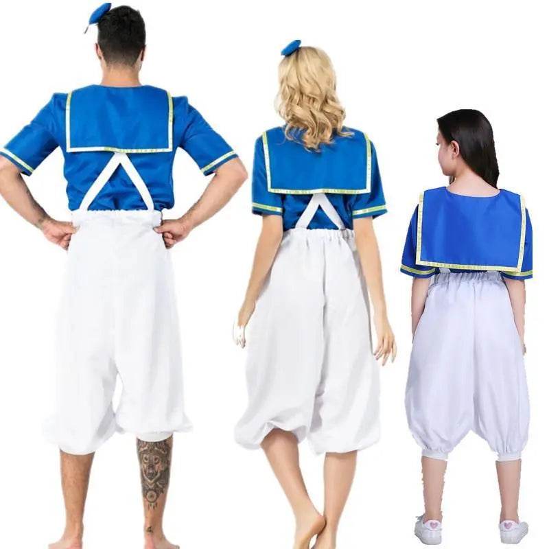 Halloween Sailor Suit Donald Duck Matching Family Cosplay Costume - zzcosplay