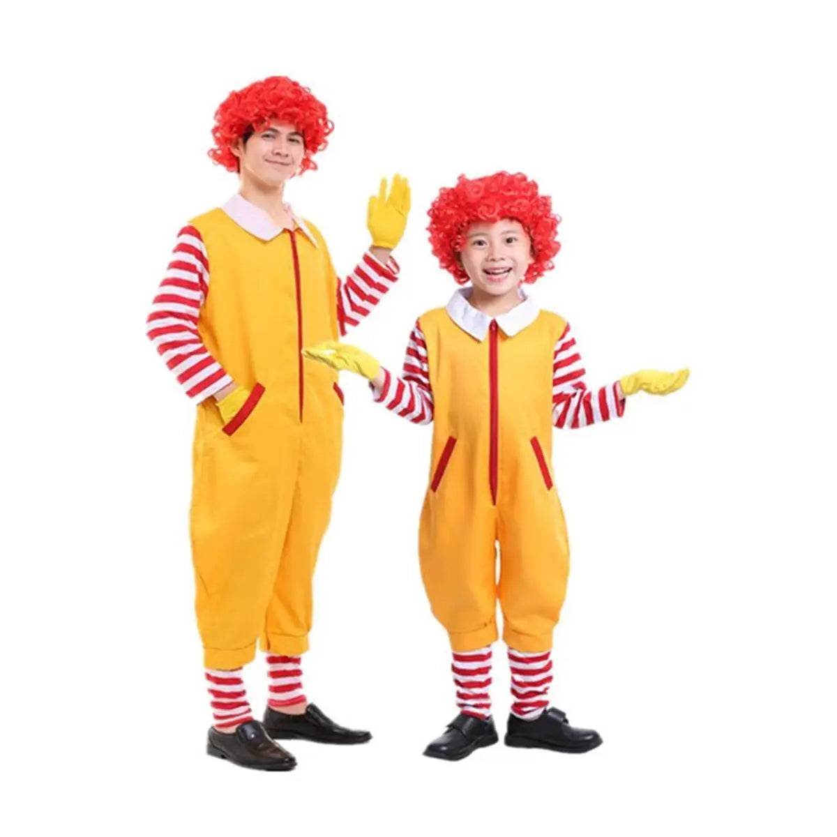 Halloween Uncle Ronald McDonald's Cosplay Jumpsuit Matching Costume - zzcosplay