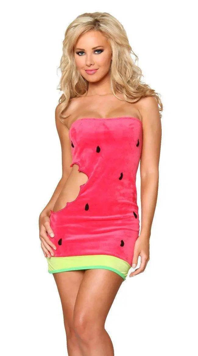 Halloween watermelon dress cosplay party costume Fancy Dress Elegant - zzcosplay