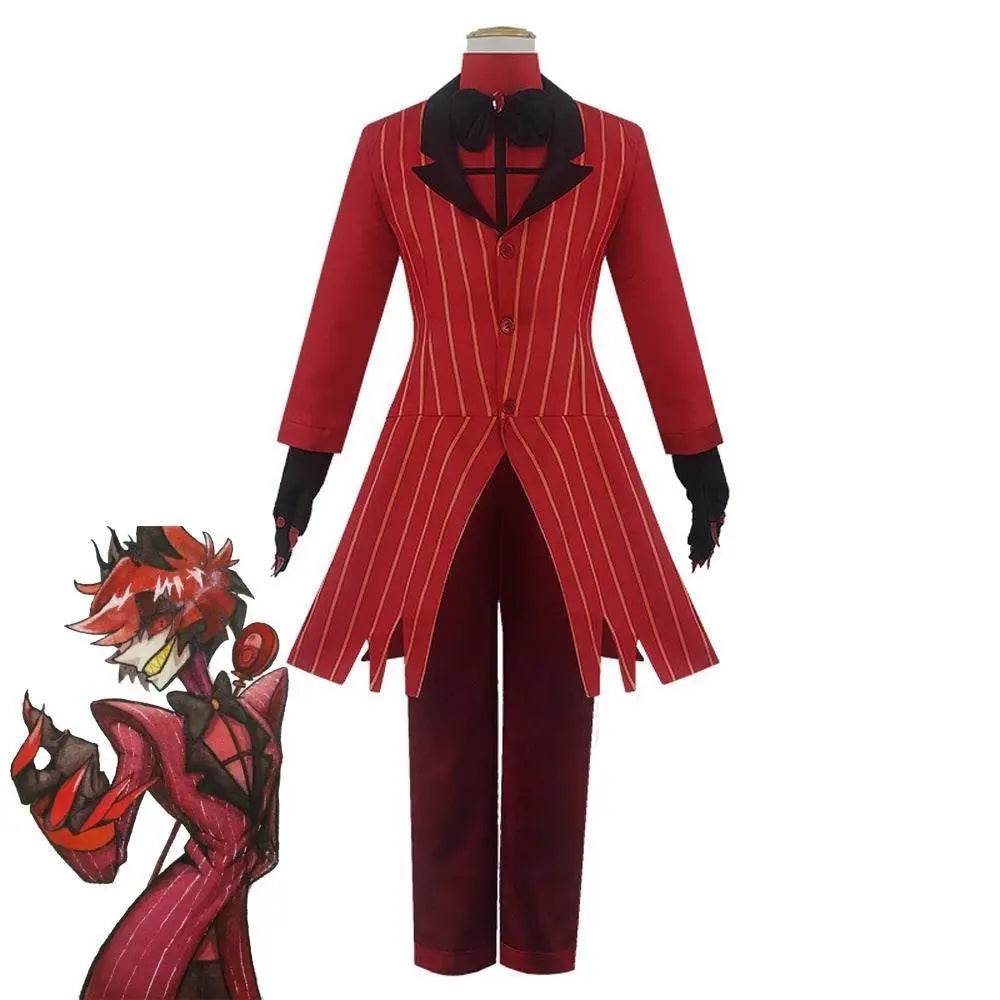 Hazbin Hotel Cosplay Costume Alastor Angel Dust Jacket Anime Halloween Suit Outfit Sets Dress Up For Adults - zzcosplay