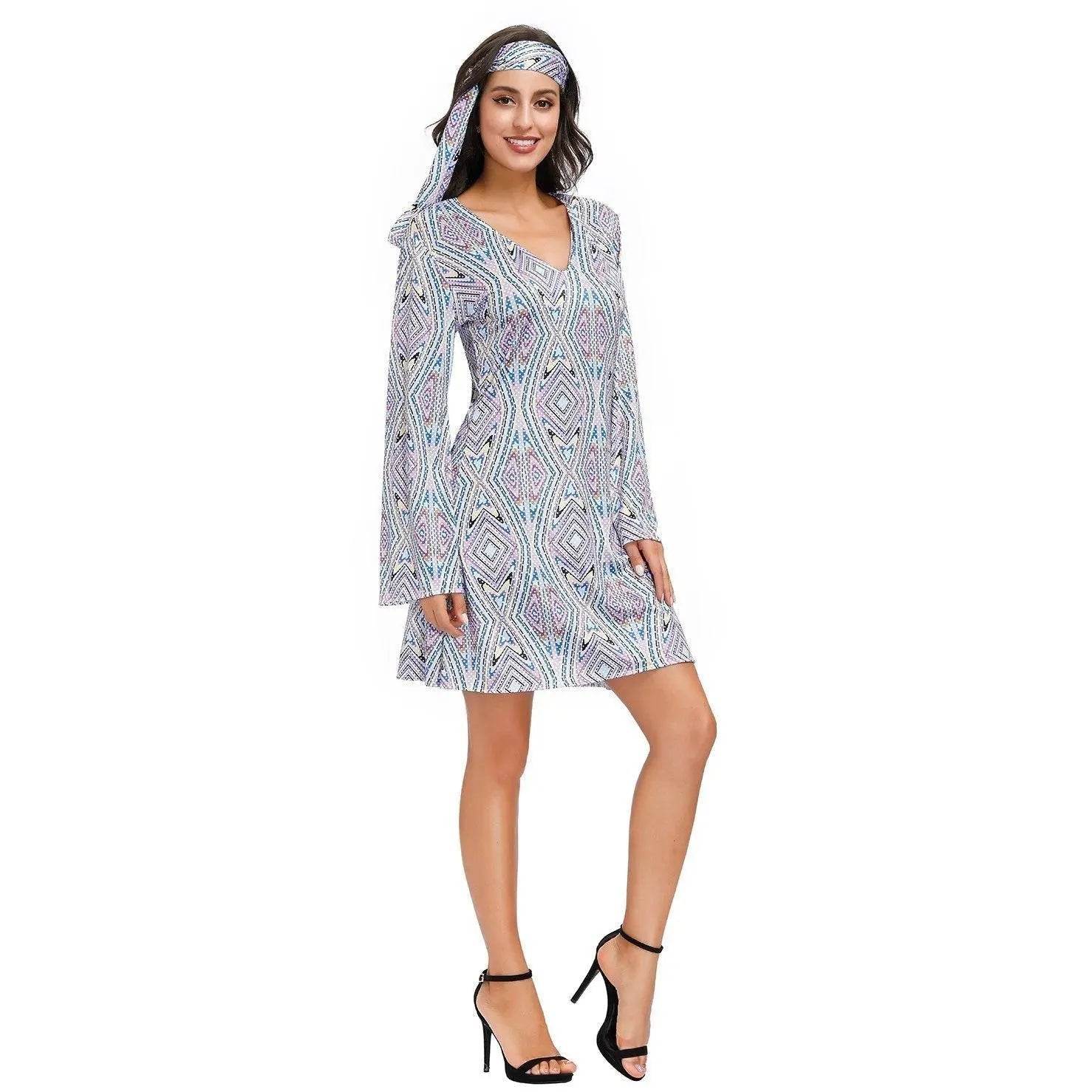 Hip Hop Rock Hippie 70s Costumes Cosplay Halloween Outfit Fancy Dress - zzcosplay