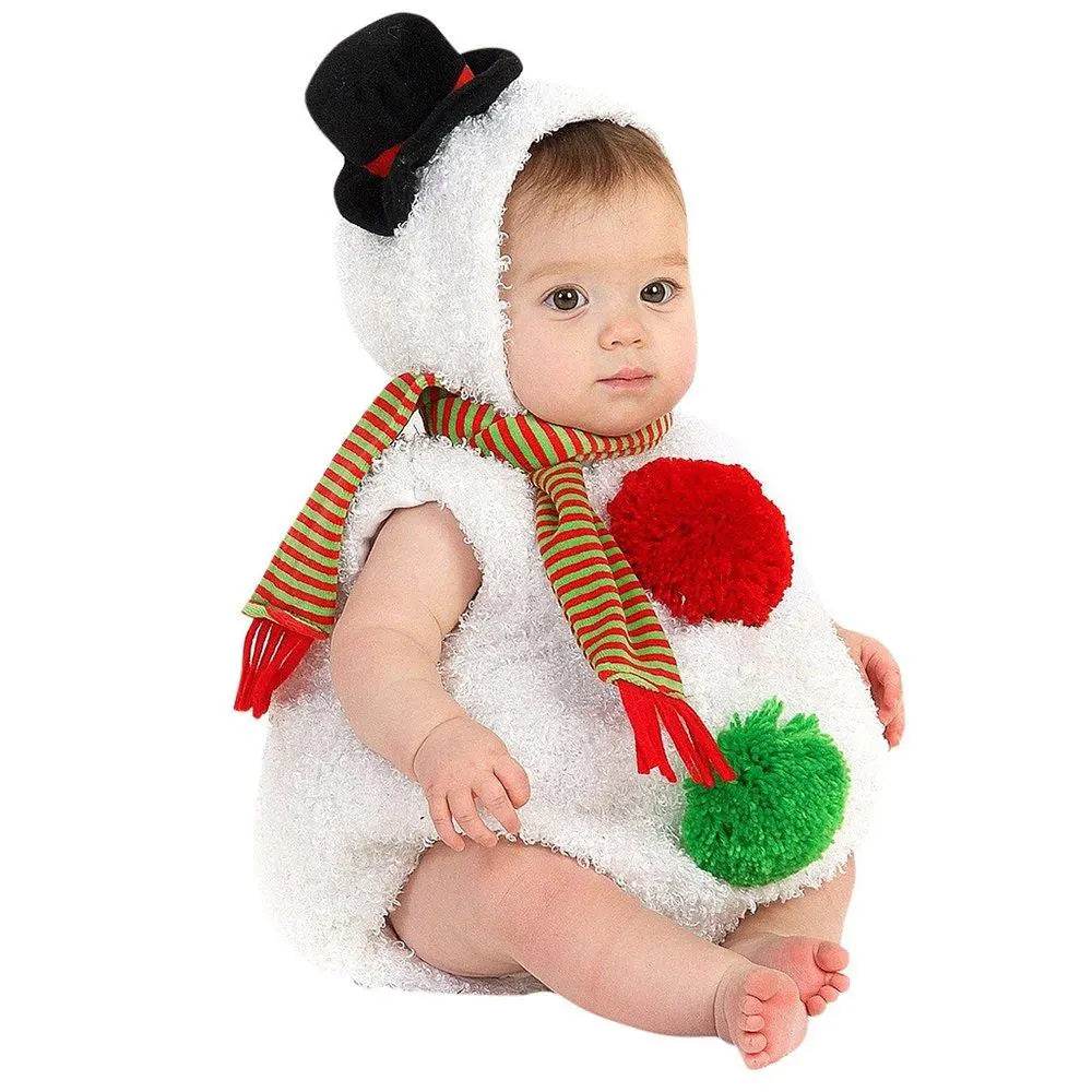 Infant Christmas Costume Snowman White Rompers - zzcosplay