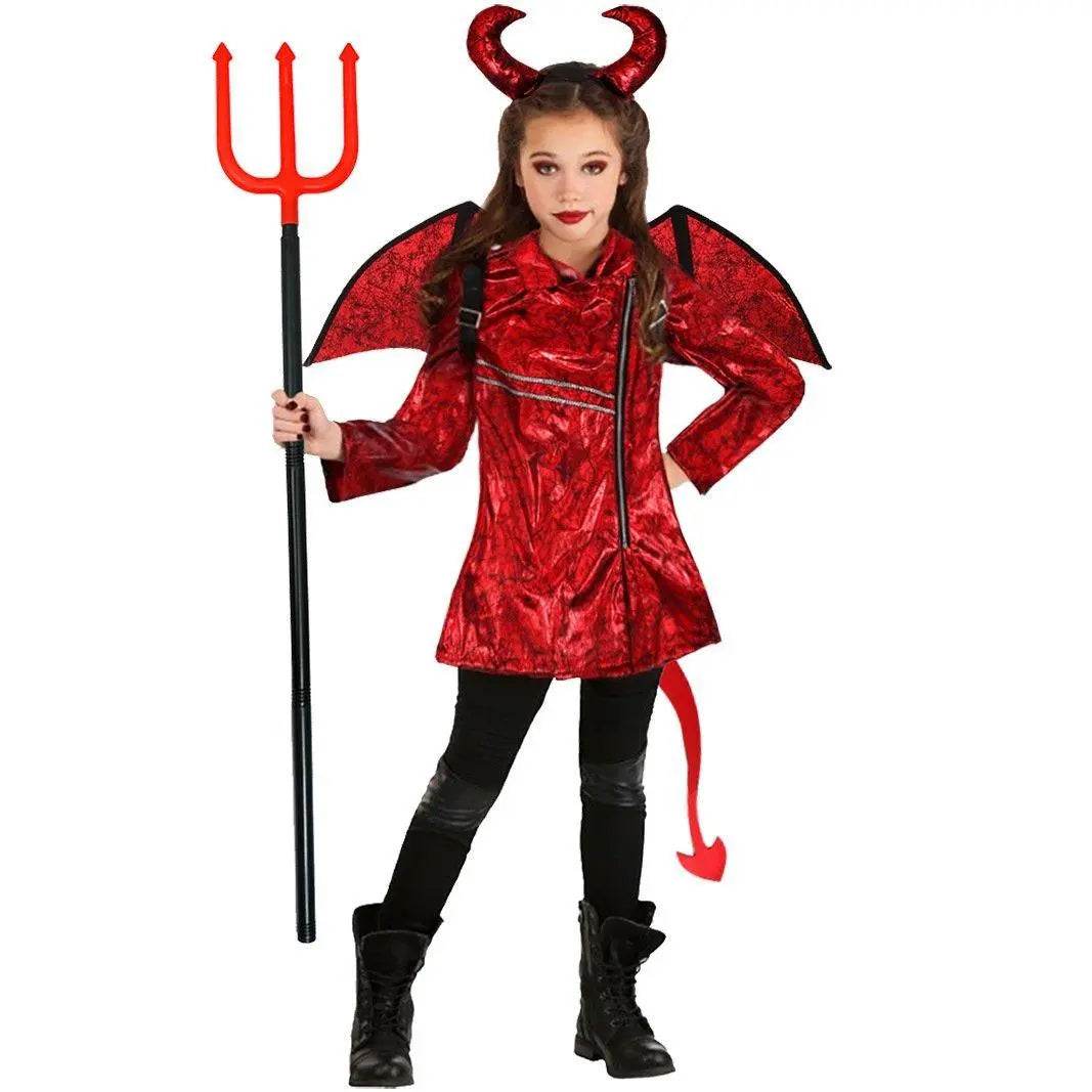Kid's Punk Style Little Devil Costume Halloween Stage Cosplay - zzcosplay