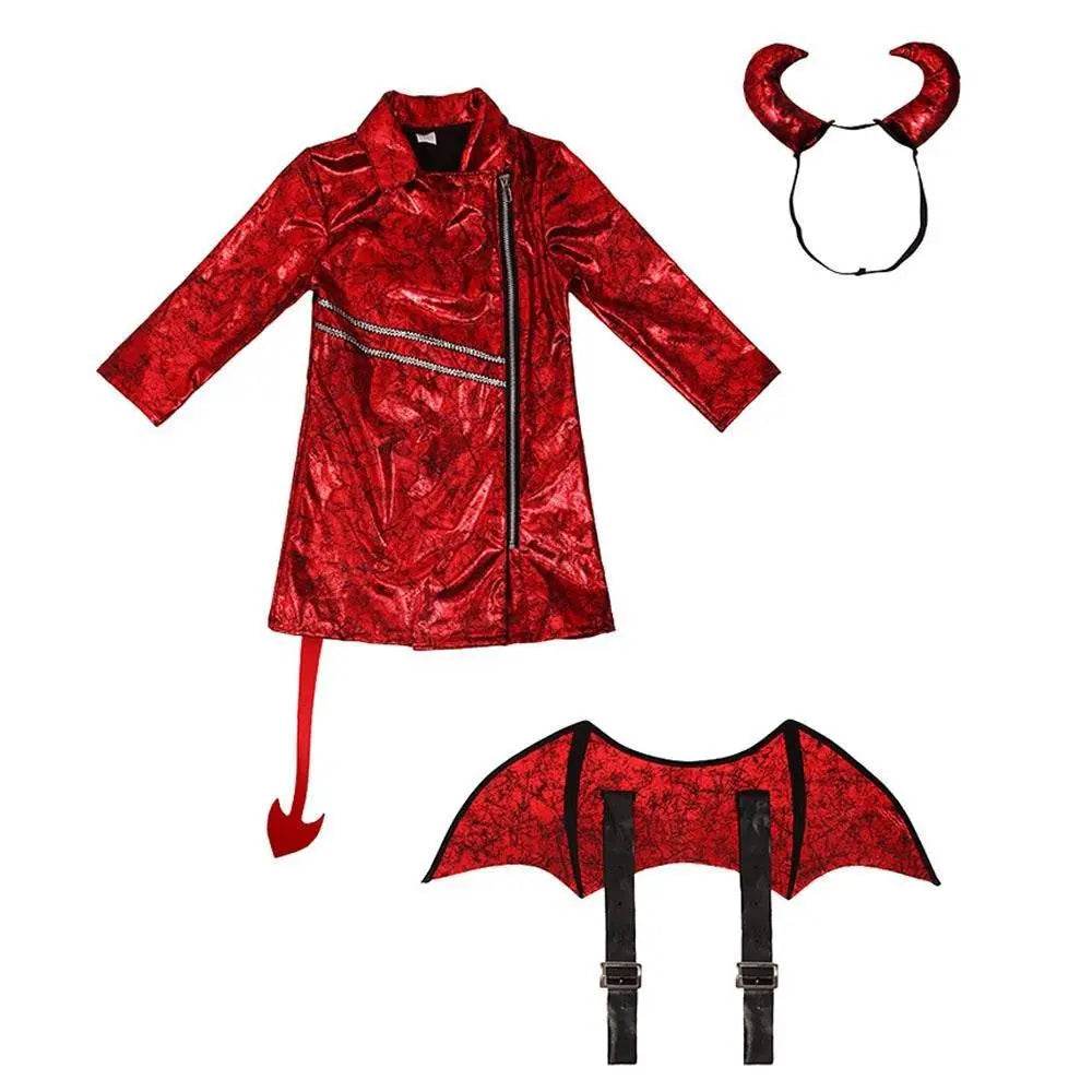Kid's Punk Style Little Devil Costume Halloween Stage Cosplay - zzcosplay