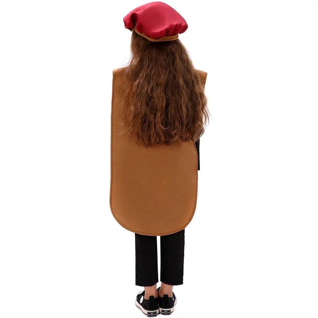 Kids Bun Hot Dog Onesie Funny Novelty Halloween Cosplay Party Costume - zzcosplay