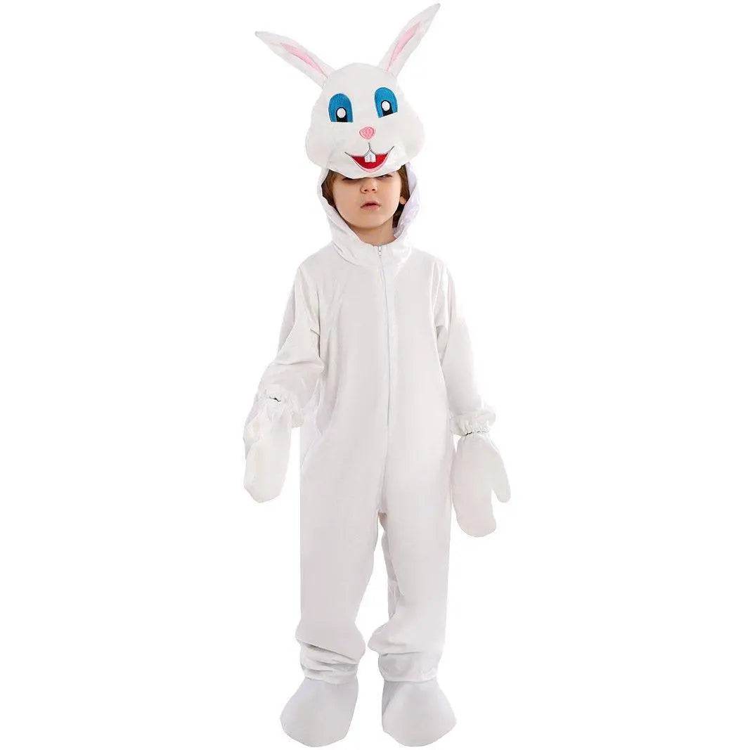 Kids Children White Rabbit Bunny Carrot Party Cosplay Halloween Easter Costume - zzcosplay