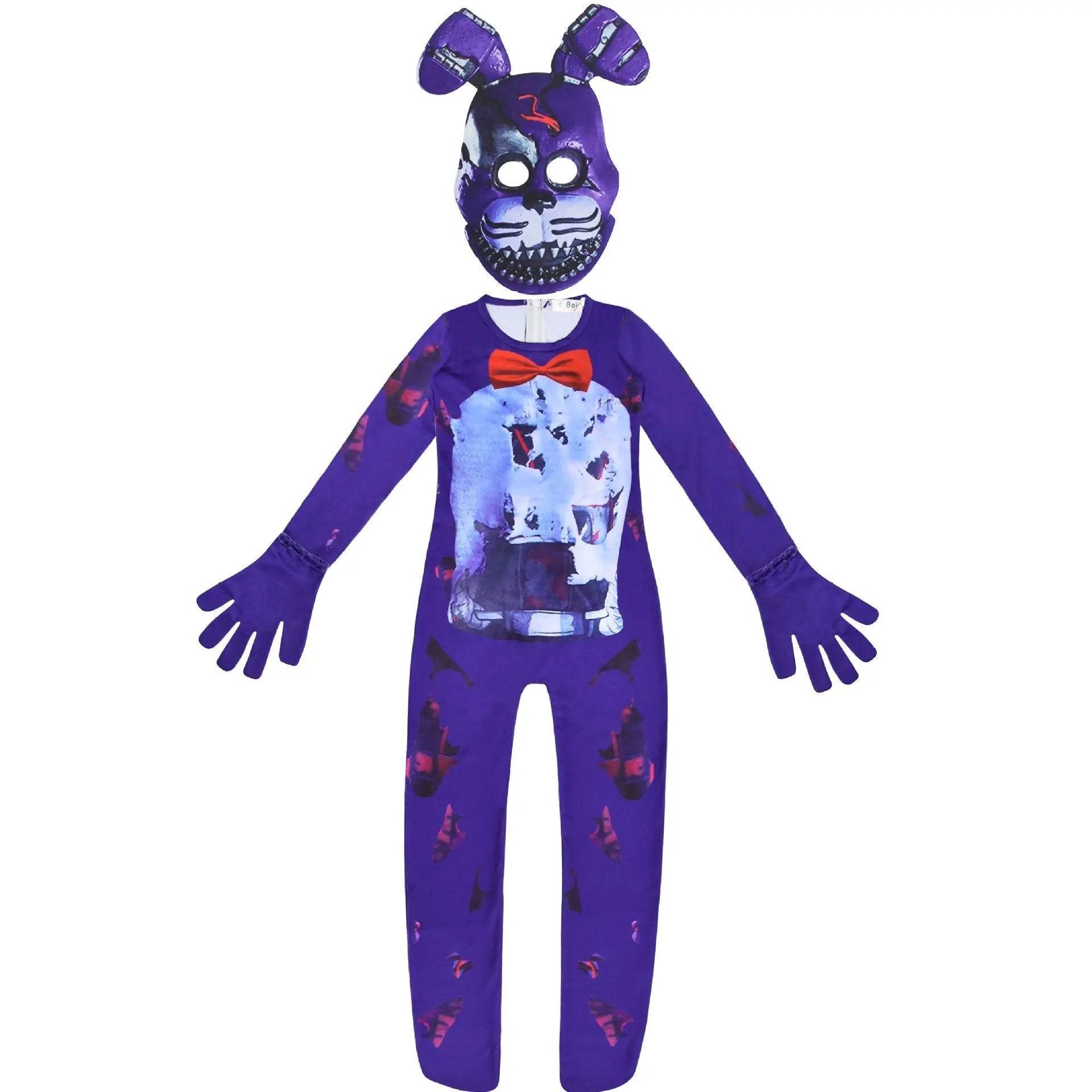 Kids Halloween Teddy Bear Cosplay Costume Jumpsuit Zentai Suits - zzcosplay
